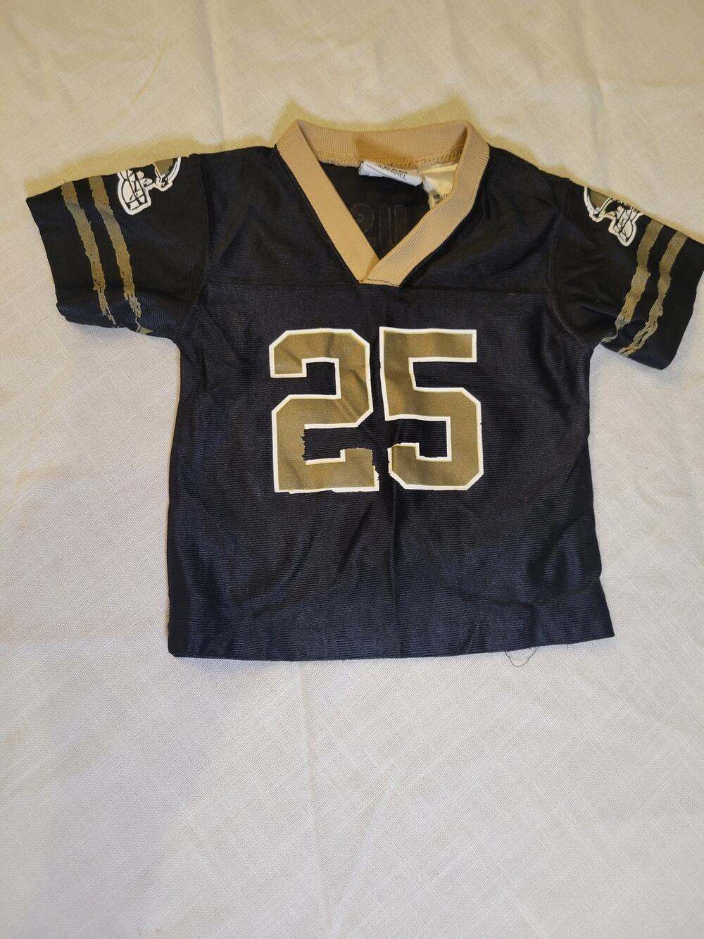 Vintage NFL New Orleans Saints Reggie Bush #25 Jersey 12M Black Gold